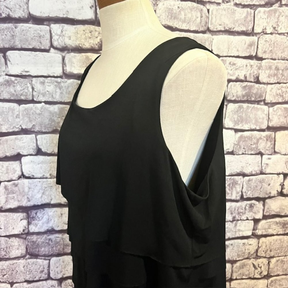 Chico's Black Sleeveless Tiered Dress Size XL - Picture 4 of 11